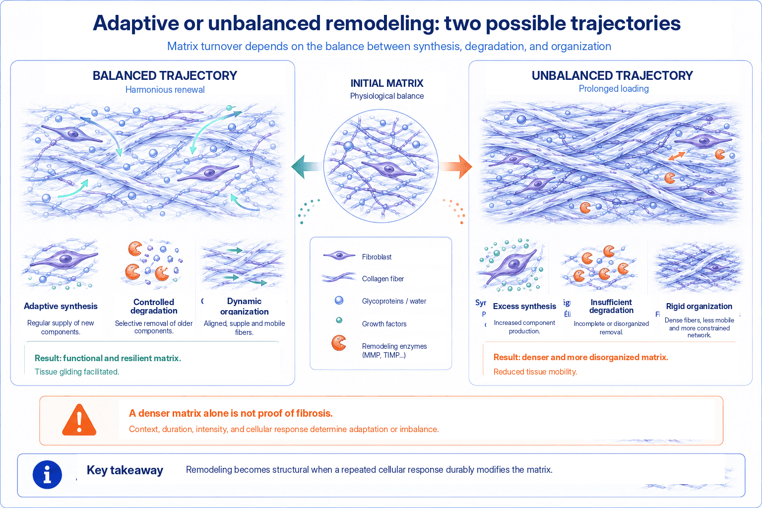 Comparison of balanced matrix remodeling and unbalanced remodeling under prolonged loading