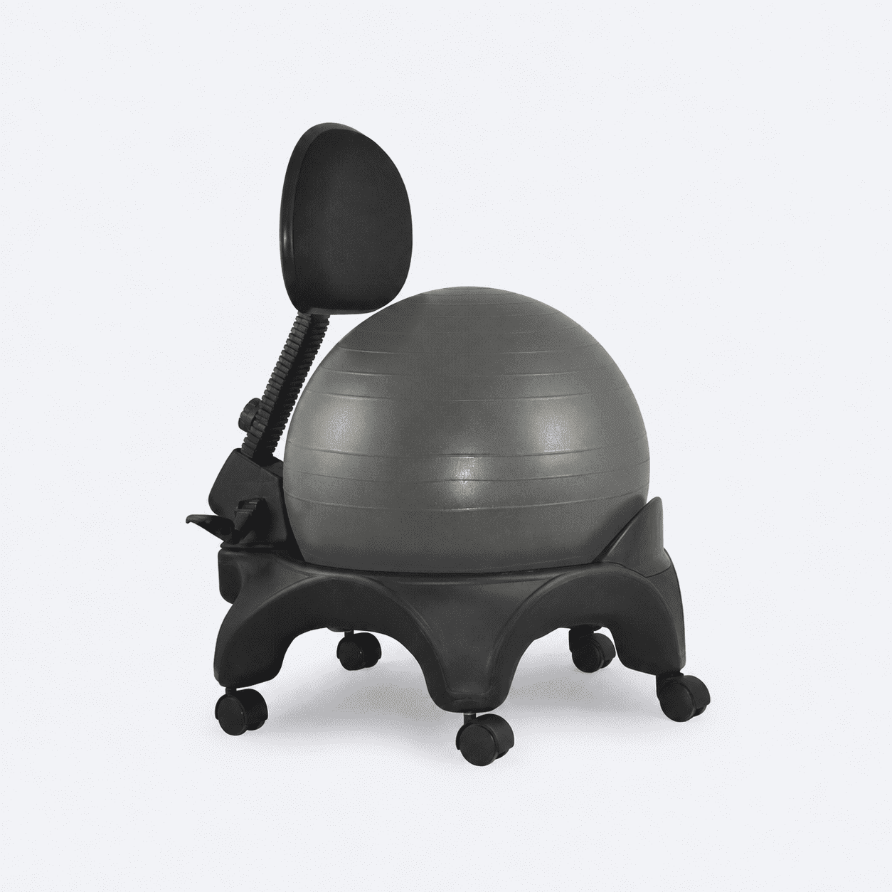 Tonic Chair Confort with an exercise ball, backrest, and wheeled base